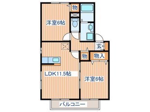 サンタクル－ズ　Ｂの物件間取画像